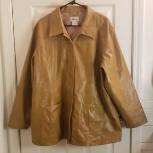 Caren Sport Tan PVC Jacket Size 3X